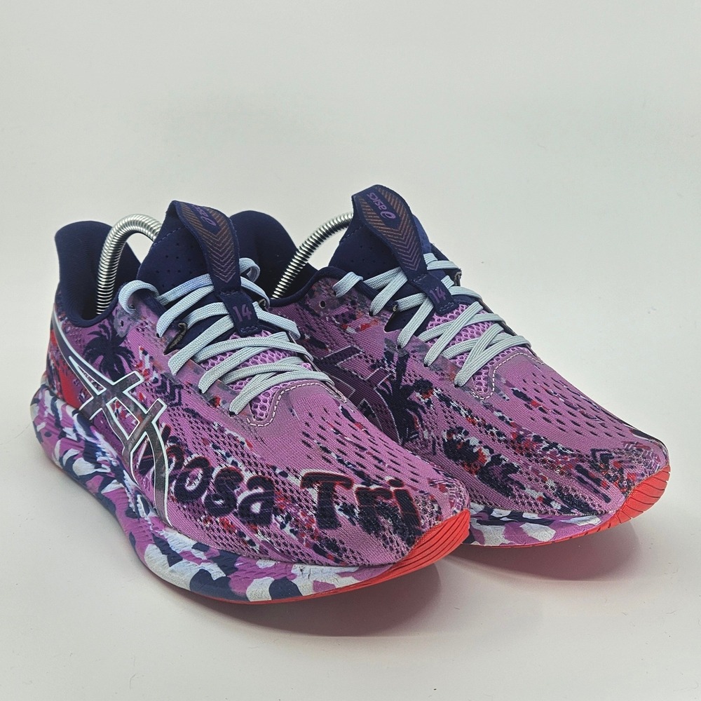 ASICS Noosa Tri 14 Women's Triathlon Shoes Purple Tropical Print‎ RARE Size 8.5